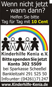 Specht Erdarbeiten und Baustoffhandel GmbH untersttzen Kinder in Afrika - Jetzt spenden! - Wenn nicht jetzt, wann dann?